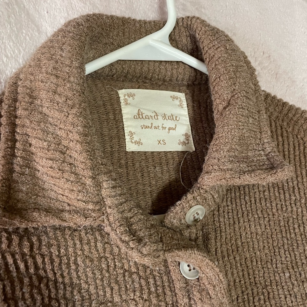 Altar'd State Brown Cardigan Sweater